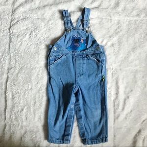 Vintage Sesame Street Cookie Monster Overalls